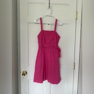Crown & Ivy Fuchsia Eyelet Dress